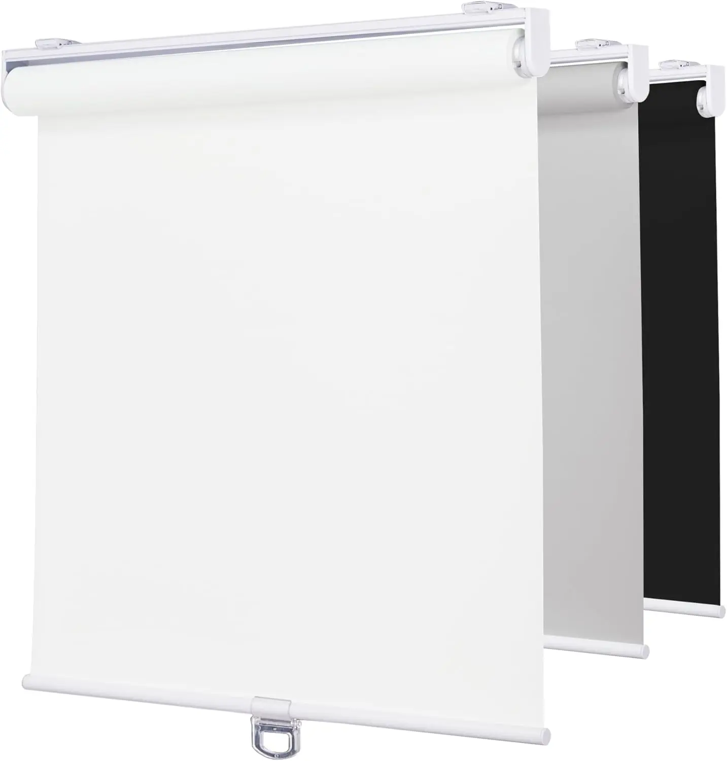 Deconovo Cordless Blackout Roller Blinds - No Drill Curtains Alternative, 100% Light Blocking, UV Glare Shield, Waterproof Durable Fabric Resists Wear, Safe Cordless for Homes, Hand Wash Only, for Bathroom/Office Windows & Doors, Blacking Out Blinds, Gent