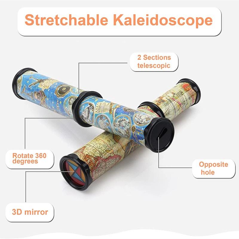 Classic Kaleidoscope Toy - Stretchable Long Design for Boys & Girls - Perfect Gift for Kids of All Ages, Christmas, Halloween gifts