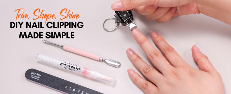 Makartt Nail Clipper Foldable Nail Cutter, Pink Gold Nail Trimmer, Mini Fingernail Clipper with Keyring Stainless Steel Portable Manicure tools for Salon Home Travel Nail kit Nail Care Aesthetic