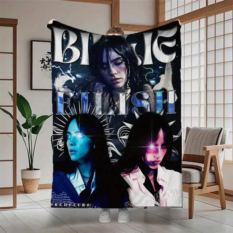 Classic Billie Style Digital Cartoon Print Flannel Fabric Throw Blanket - Soft, Cozy, Warm All-Season Multi-Size Multi-Functional Nap Blanket, Ideal for Indoor Use & Camping, Great Birthday Gift, Cartoon Prints