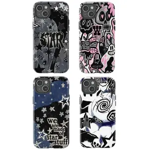 Y-Grunge Trippy Collage Phone Case,Y2K Patchwork of retro pattern style,for iPhone 16 15 14 13 12 11 17Pro Max,for Samsung S25 S24 S23 S22 Ultra,Protective Cover,give her/him a gift for Christmas and Thanksgiving TUZ