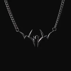 Anime Sukuna Necklace ️Titanium Steel Chrome Pendant - Official JJK Style Demon Markings | Trendy Otaku Fashion Gift