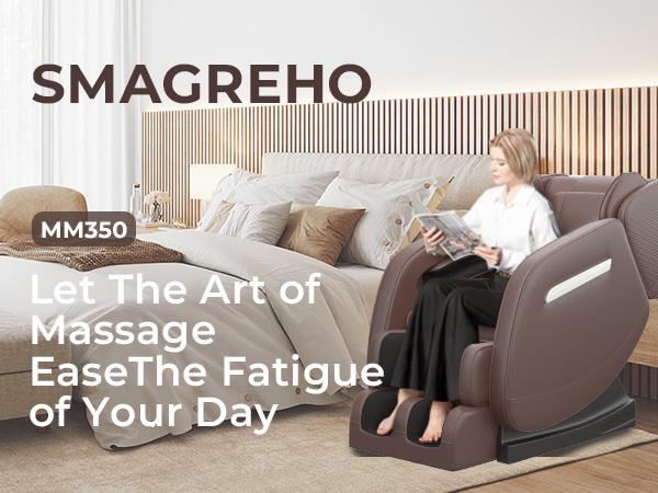 Real Relax MM350 brown massage chair zero gravity leg shiatsu massager for circulation and relaxation Comfort Massage recliner