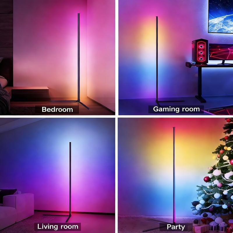 DAYBETTER Smart RGB Corner Floor Lamp, APP/Remote Control, 16M Colors, Music Sync & Timing, Focused corner/local glow (not full-house lighting) , Ideal for bedroom, living room, gaming nooks, Modern & hassle-free