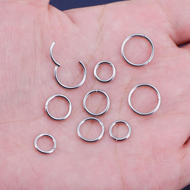 Oufer 16G Hinged Segment Septum Ring Cartilage Helix Earring-316L Stainless Steel Nose Piercing Jewelry Body Jewelry