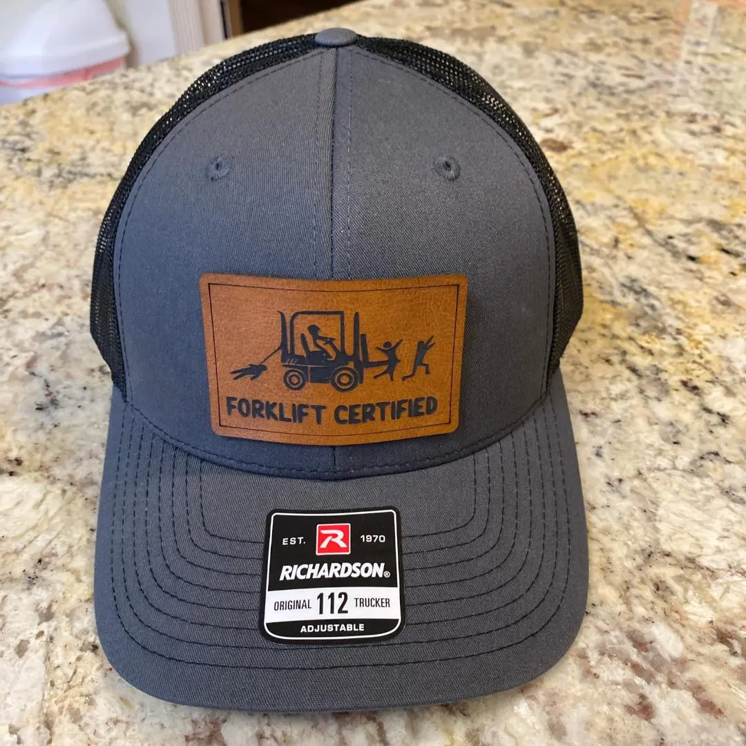 FUNNY FORK LIFT CERTIFIED LEATHERETTE PATCH HAT 112