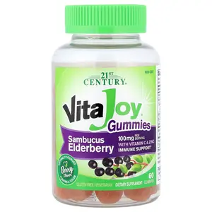 21st Century VitaJoy® Sambucus Elderberry With Vitamin C & Zinc Gummies, Berry, 60 Gummies