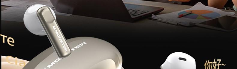 Monster Earbuds Real-Time, Voice-to-Text Recording, Baidu App Language Assistant, Noise-Cancelling Calls, Ultra-Light 0.13oz, Bluetooth 5.4 Headphones, 10-Min Quick Charge for 1-Hour Playback, Business Travel Learning, Gifts for Men & Women Monster Earbuds Real-Time, Voice-to-Text Recording, Baidu App Language Assistant, Noise-Cancelling Calls, Ultra-Light 0.13oz, Bluetooth 5.4 Headphones, 10-Min Quick Charge for 1-Hour Playback, Business Travel Learning, Gifts for Men & Women