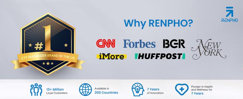 RENPHO Smart Heated Eye Massager with App Control, Face Massager Sleep Eye Mask Massage Setting with DIY Mode Valentines Day Gift Choice for Man Women