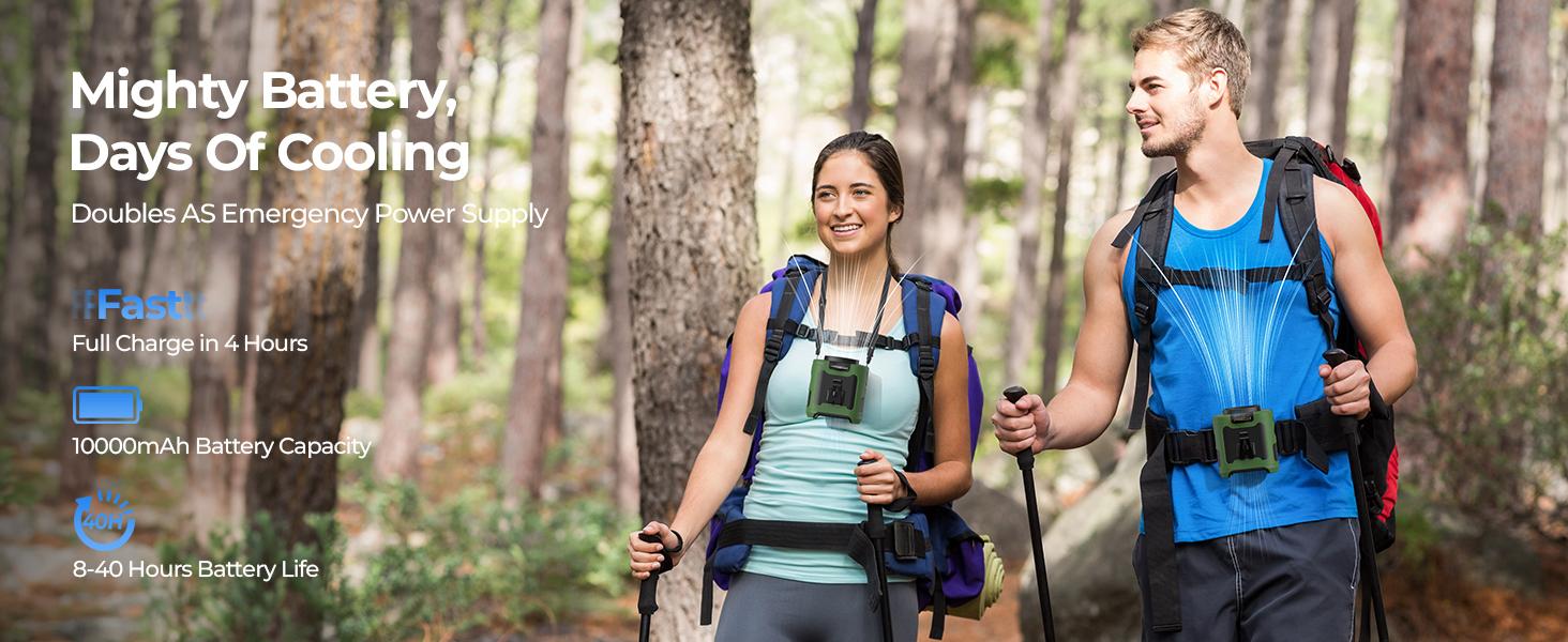 Portable Personal Waist Fan - Rechargeable Battery Power Bank, 5 Speeds, LED Light, Wearable Belt Fan for Outdoor Jobsite Farms Travel Portable Personal Waist Fan - Rechargeable Battery Power Bank, 5 Speeds, LED Light, Wearable Belt Fan for Outdoor Jobsite Farms Travel