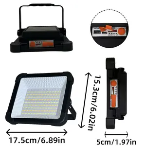 2026NEW Portable LED Work Solar Light with Stepless Brightness Job Site Battery Rechargeable LED Floor Light for Emergency Worklight for Hurricane Father's Day Gift