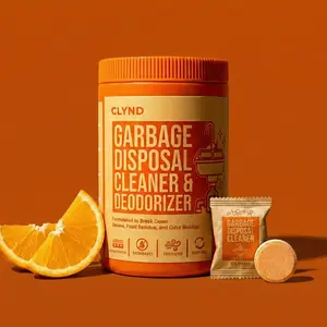 Garbage Disposal Cleaner and Deodorizer Tablets – 24 Pack | Natural Citrus Foaming Action Sink Drain Freshener – Septic Safe & Universal Fit