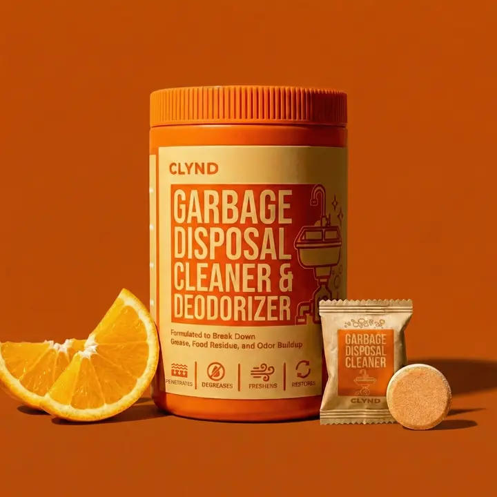 Garbage Disposal Cleaner and Deodorizer Tablets – 24 Pack | Natural Citrus Foaming Action Sink Drain Freshener – Septic Safe & Universal Fit