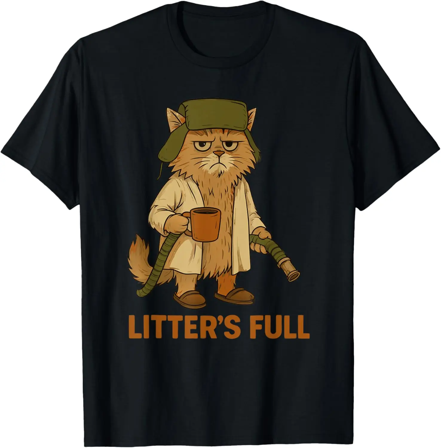 Cotton Graphic Tees Streetwear Litter’s Full Funny Cat Lovers Christmas Xmas T-Shirt