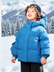 【CICIIBEAR】Kids' winter warm down jacket baby thickened down jacket christmas outfit winter solid zip royal blue popular choice cold weather clothing puffer coat kids  wear cute christmas outfits boy outfits