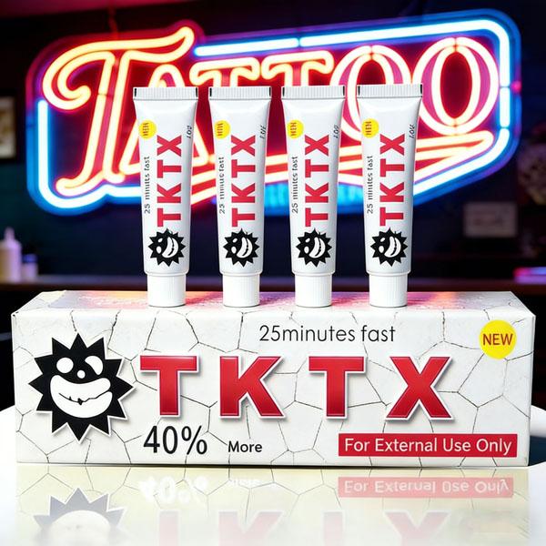 TKTX Tattoo Cream 25Mins Super FastNumbing Tattoo Supply, Painless Numbness Cream Lasting For 6-8 Hours, Suitable For Tattoo, Eyebrow Tattoo, Puncture,Moult - Cosmetics.