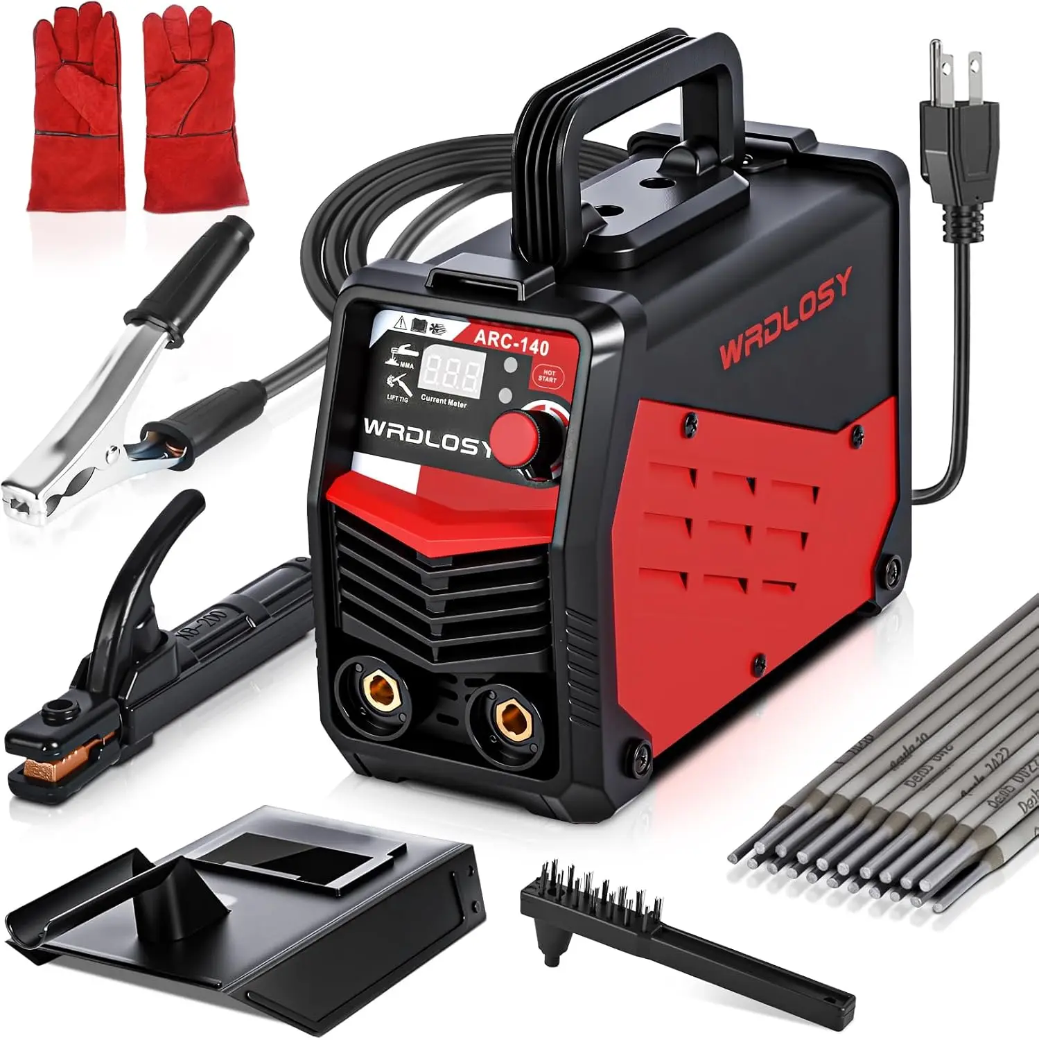 Mini Stick Welder – 4.4lbs Portable Welding Machine, IGBT Inverter with Hot Start/Arc Force/Anti-Stick, Beginner-Friendly, Multi-Protection,Works with 1/16"-1/8" Rods