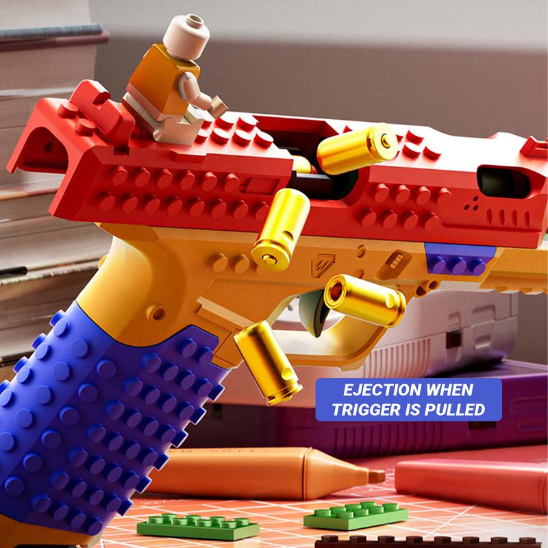 Jumpstart Sale SIG17 Assembled Building Blocks Soft Bullet Gun Automatic gun Perfect for Outdoor Games Team Challenges Festival Gifts