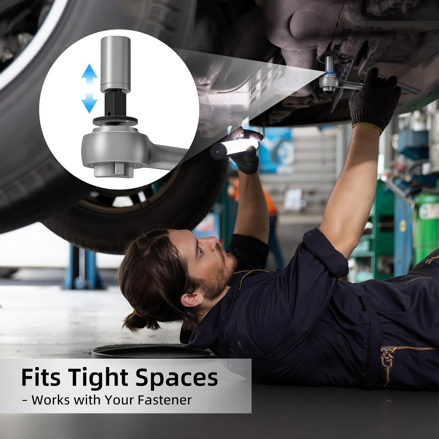 VAYWET 2026 New Low Profile Impact Socket Adapter Set, Industrial Drive Ratchet & Wrench Adapter Set Stainless Steel Industrial Drive Ratchet & Wrench Adapter Set for Tight Spaces, 4PC Hardware Kit: 3/4" to 1", 1/2" to 3/4", 1/2" to 3/8", 1/4" to 3/8"