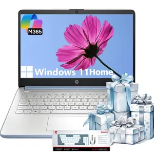 HP 2025 14" Compact Laptop | Intel N150 | Up to 16GB RAM, 256GB Storage | Win11 Home | Copilot AI | WiFi 6 | Office 365 | Bundle Accessory