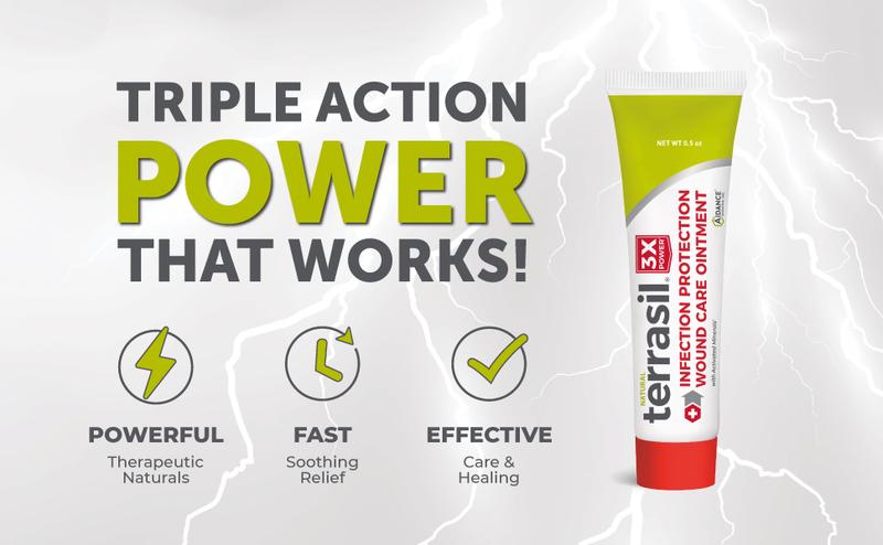 terrasil Care 3X -  Wound Healing Ointment, Infection Protection for Bed Sores, Pressure Sores, Blisters, Cuts, Burns & First Aid. Dermatologist-Tested, Hypoallergenic Approved (.5oz)