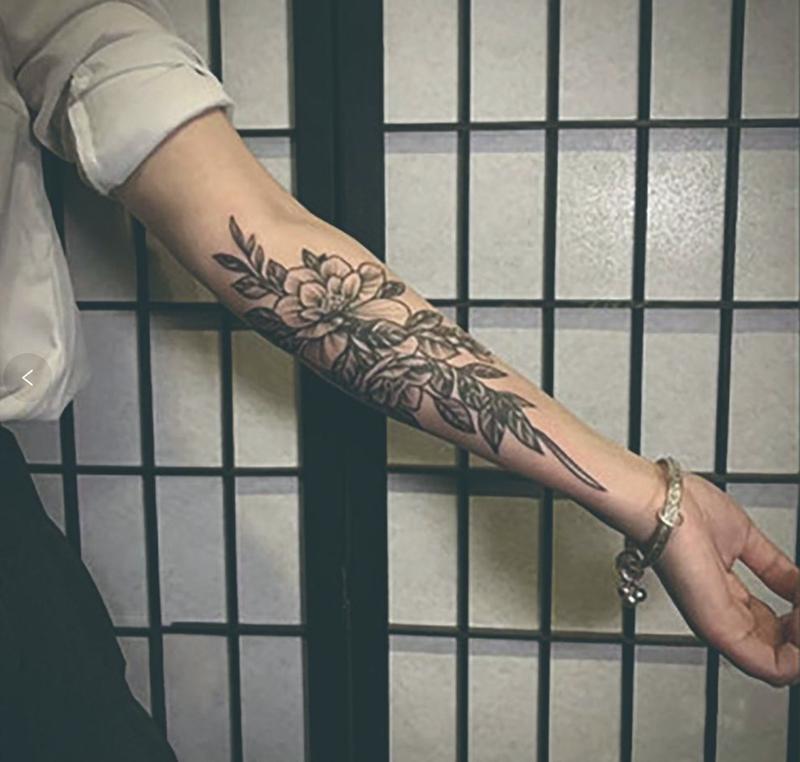 ThaiGoth SummerVibe Arm Tattoos - Waterproof Thai Herbal Ink, 26 Mini Gothic Letters, Viral 2025 Festival Glow