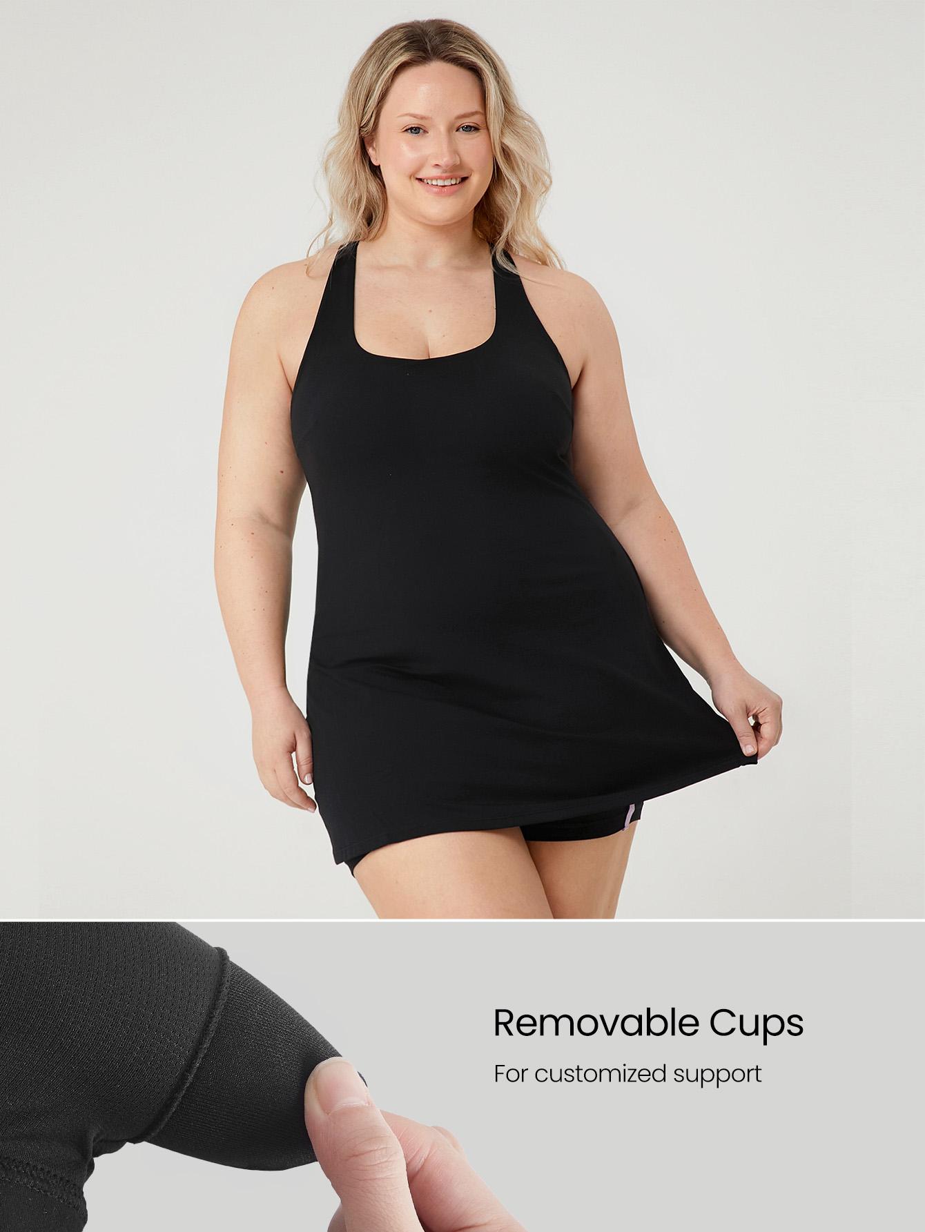 GLOWMODE FeatherFit-Air Peekaboo Plus Size Dress Built-In Shorts Pocket Anti-Slip Strips Dress TikTokShopBlackFriday