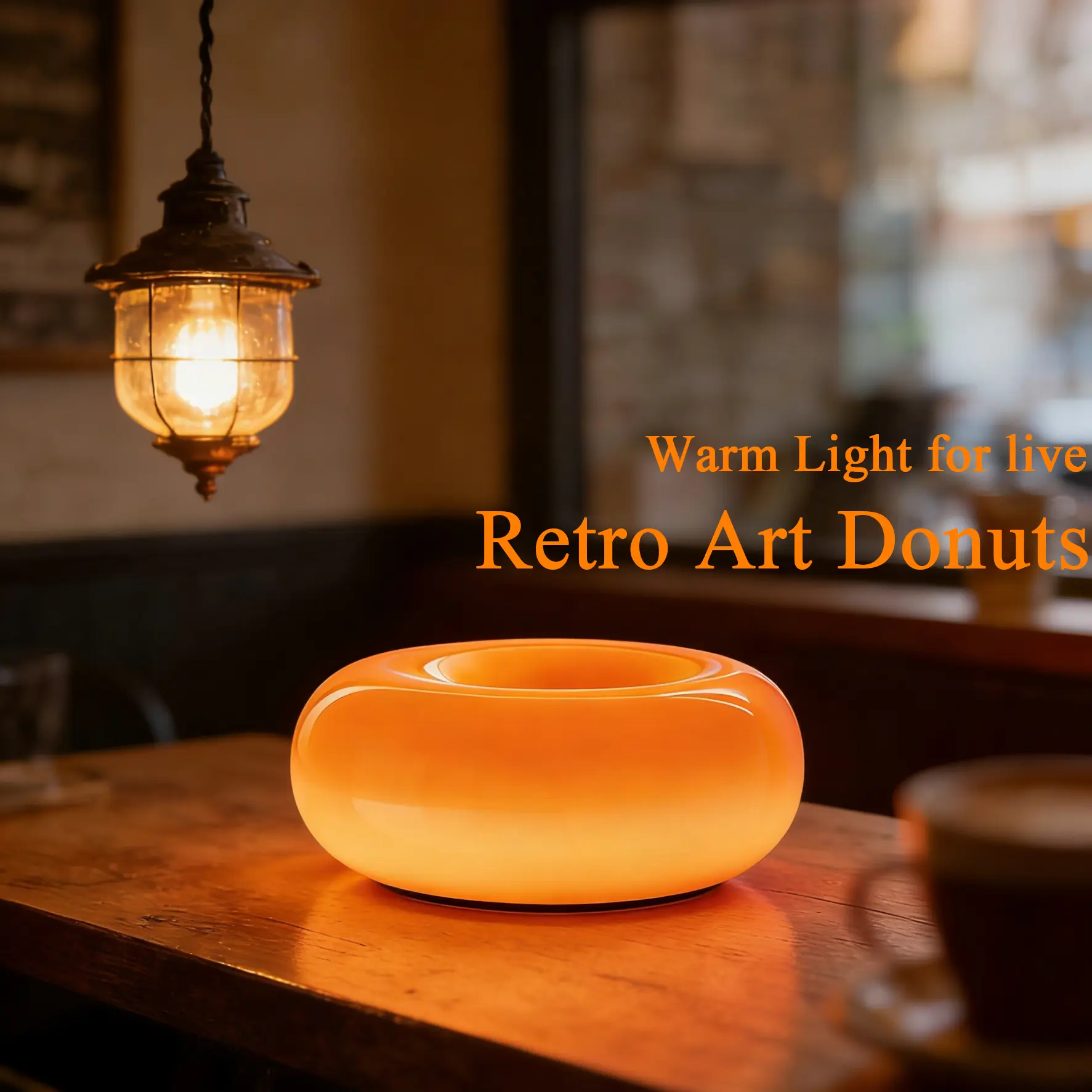 Aesthetic Doughnut LED Night Lamp - 2026 Easter Decor, Touch Control Warm Color, Ambient Night Lights, Cozy Glow Lighting, LED Light for Bedroom, House Decor