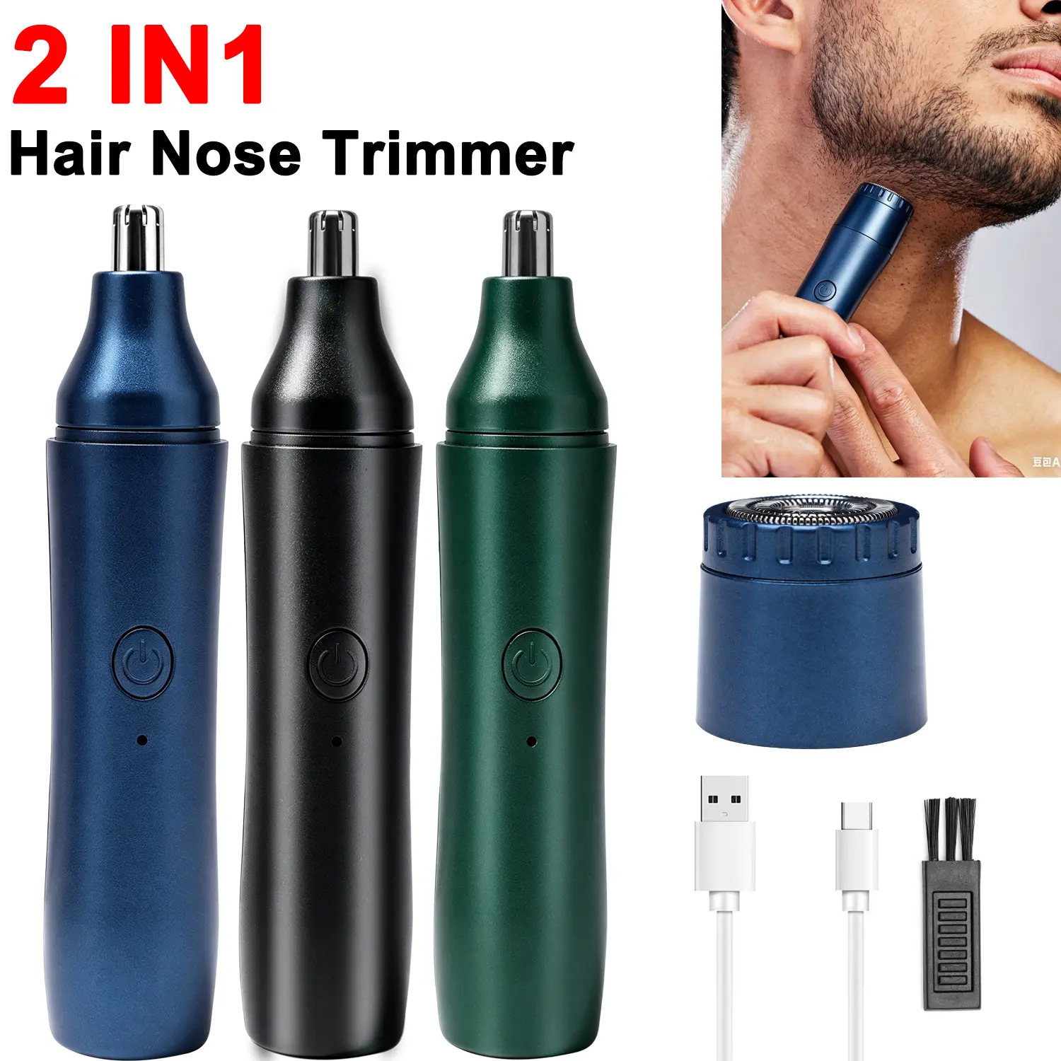 Electric Nose Hair Trimmer,Professional Painless Eyebrow & Facial Hair Trimmer Shaver for Men Women,Nose and Ear Hair Trimmer Travel,Easy to Clean,Gifts for Men Women