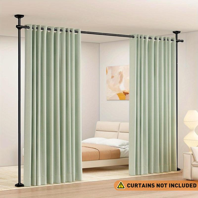 Adjustable Bedroom Partition Rod - Heavy-Duty Room Divider Curtain Rod for 4-10 Ft High and 28-70 in Wide Spaces - No Drill Freestanding Separator Freestanding Tension Curtain Stand(Curtains are not included) Adjustable Bedroom Partition Rod - Heavy-Duty Room Divider Curtain Rod for 4-10 Ft High and 28-70 in Wide Spaces - No Drill Freestanding Separator Freestanding Tension Curtain Stand(Curtains are not included)