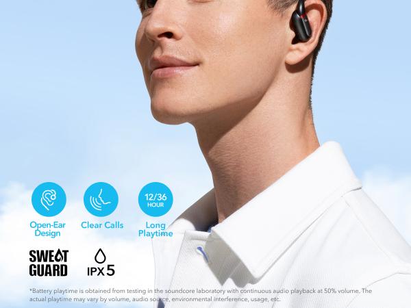 [Refurbished]soundcore by Anker V30i, Open-Ear Headphones, Ultra-Comfort, Lightweight Design, Snug Fit, Ergonomic Ear Hooks, Robust Bass, 36H Playtime, Bluetooth 5.3, App Control, Clear Calls, Wireless Earbuds #tiktokshopsummersale