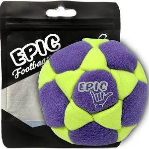 Epic Footbags Hacky Sack for Adults & Kids 32 Panel Suede Foot Bag Perfect Gift for Parties & Camping All Seasons Play