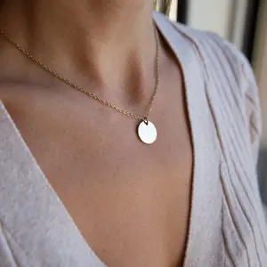 Custom Engraved Circle Necklace by Real Local Jeweler!