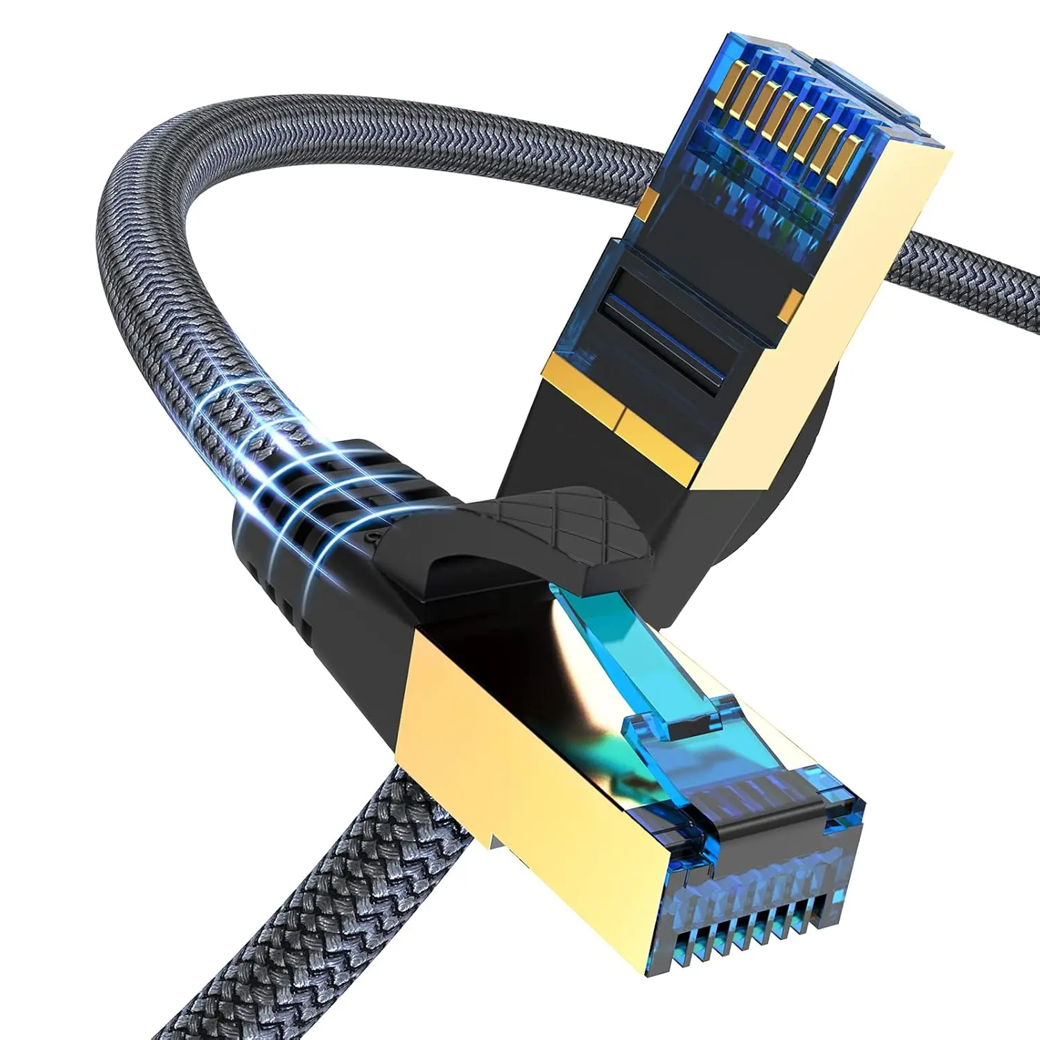 8 Ethernet  6 ft, 10FT 15FT 25FT 33FT 50FT 75FT 100FT 150FT 200FT High Speed Gaming & Gigabit Ethernet, Heavy Duty 26AWG 40Gbps, 2000MHz, S/FTP for , PS5, Router