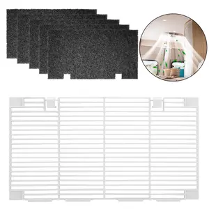 RV Air Conditioner Cover Grill Kit for Dometic - Air Grille with 5pcs Air Filter Pad Replacement,Easy Install for Dometic 3104928.019