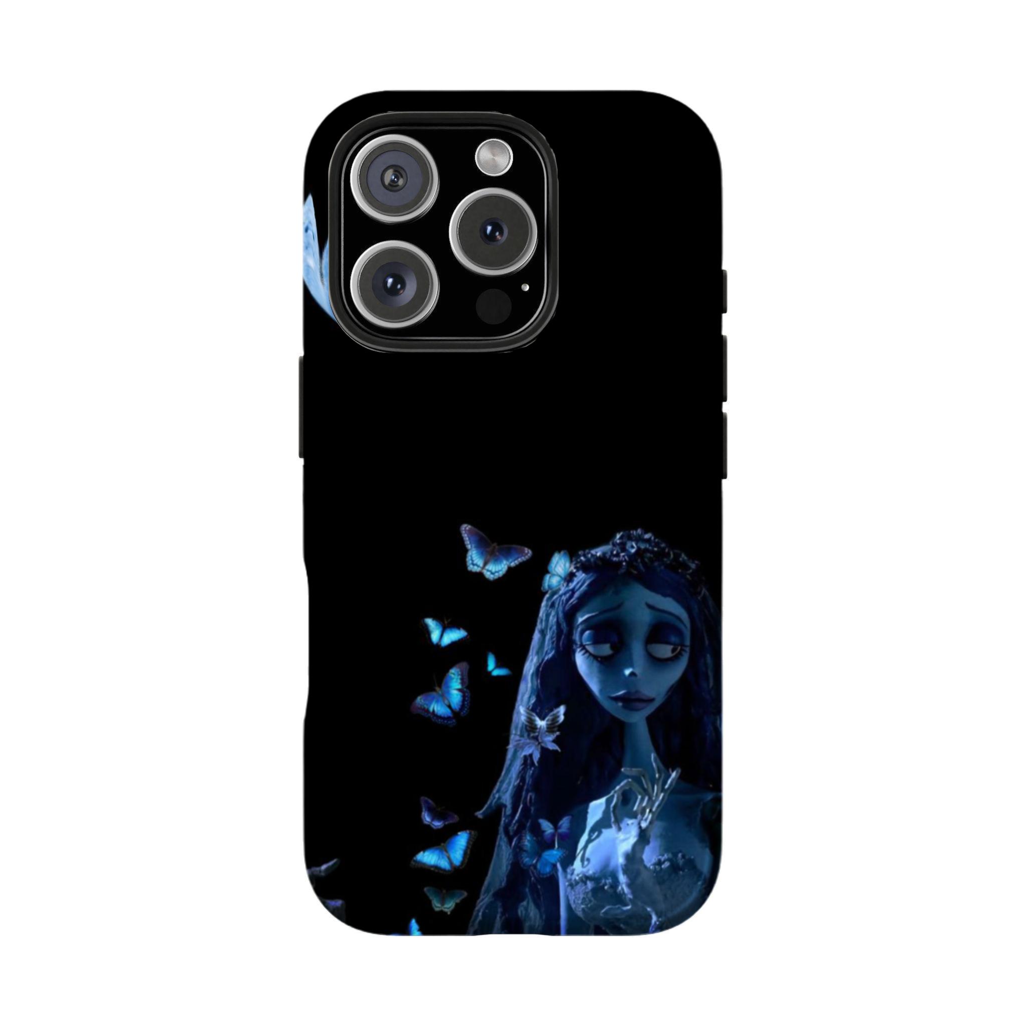 Corpse Bride iPhone Case Victorian Undead Bride, Halloween PhoneCase, Skeleton Love Story for iPhone 15,14,13,12,11 pro pro max, Mini Shockproof Protection Elegant Goth phone cases