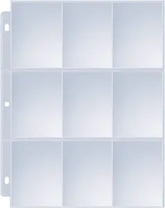 36 Pack 9 Pocket Page Protectors, Sooez Double Sided Trading Card Sleeves for 3 Ring Binder, Baseball Cards Holder, Protective Pages Sheets for Binders Album, Fit for Collectible Games, Sports Cards