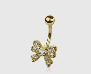 Bow Babe belly button ring