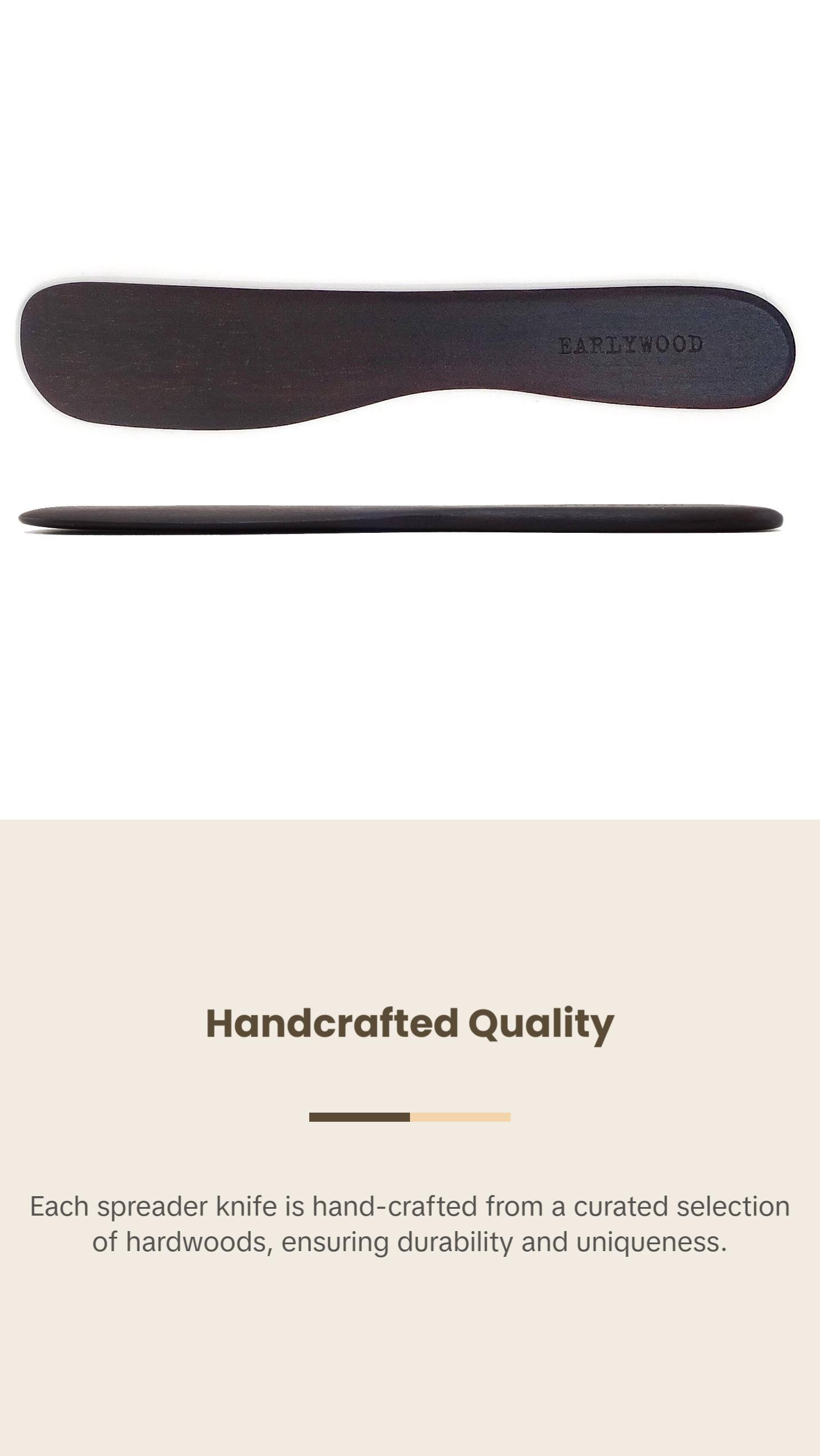Earlywood - Wooden Butter Spreader Knife - Hand Crafted Hardwood - Kitchenware Cutlery & Tableware
