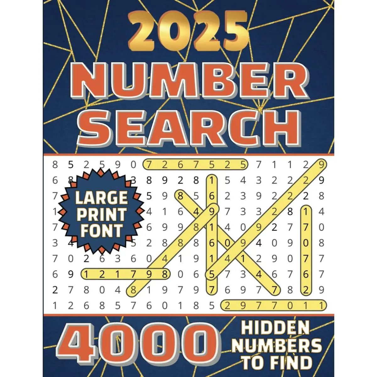 Number Search Books for Adults: Find Over 4000 Numbers in This Collection of Large Print Puzzles Paperback – Large Print, October 21, 2024