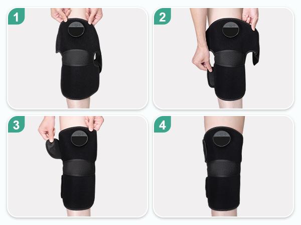 Medcursor Knee Massager with Heat, Adjustable Red Light Therapy Knee Elbow Massager with 3 Vibration Modes, 5 Heating Levels, Gift Lightweight Comfort
