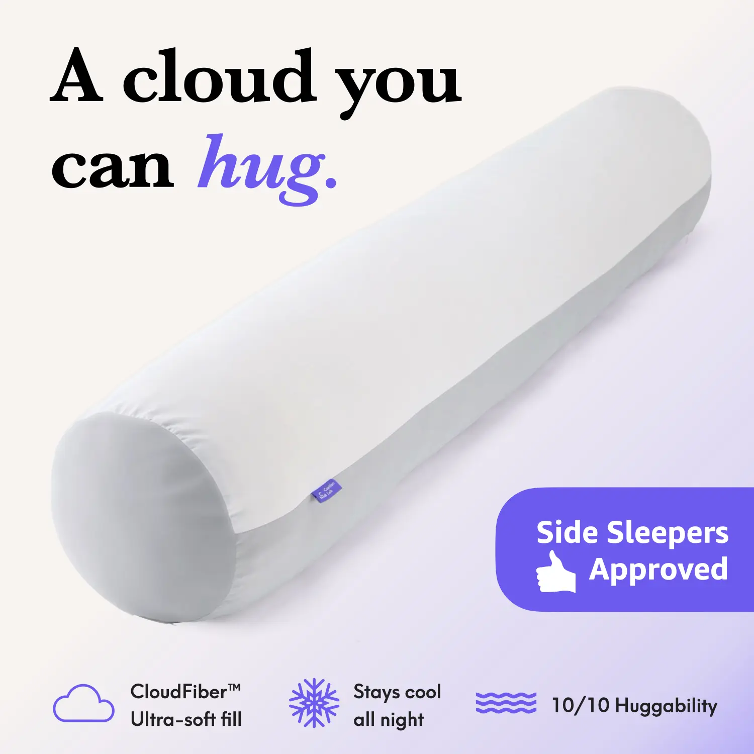 Cushion Lab I Jumbo Side Sleeper Body Pillow —  Jumbo Sized Hug Pillow — Full-Body Cooling Pillow Bolsters for Side Sleepers