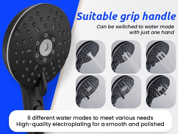 Ryamen Dual Shower Head | 8" Rainfall + Handheld | Adjustable Height | High Pressure | Luxury Standing Showers