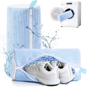 Shoe Washing Machine Bag: Laundry Shoe Bag for Washer and Dryer Reusable Shoe Cleaning Bag for Sneaker Tennis Shoes Unstain Cleaner Kit durable zipper