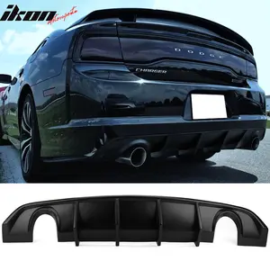 Rear Diffuser for Dodge Charger SRT8 2012-2014 V2 Style with Reflective Tape