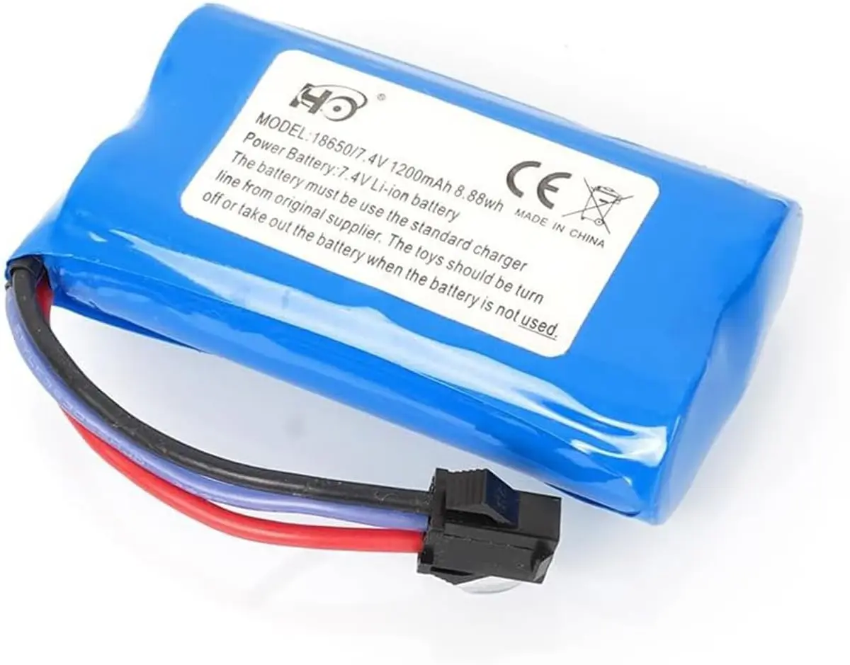 ARRIS 2 x 7.4V 1200mAh Lithium Polymer (Li-Po) Rechargeable Battery Replacement with Cells for MNRC MN128 RC Crawlers (Originally Manufactured as E0-12), Battery Powered, Lithium Battery Powered