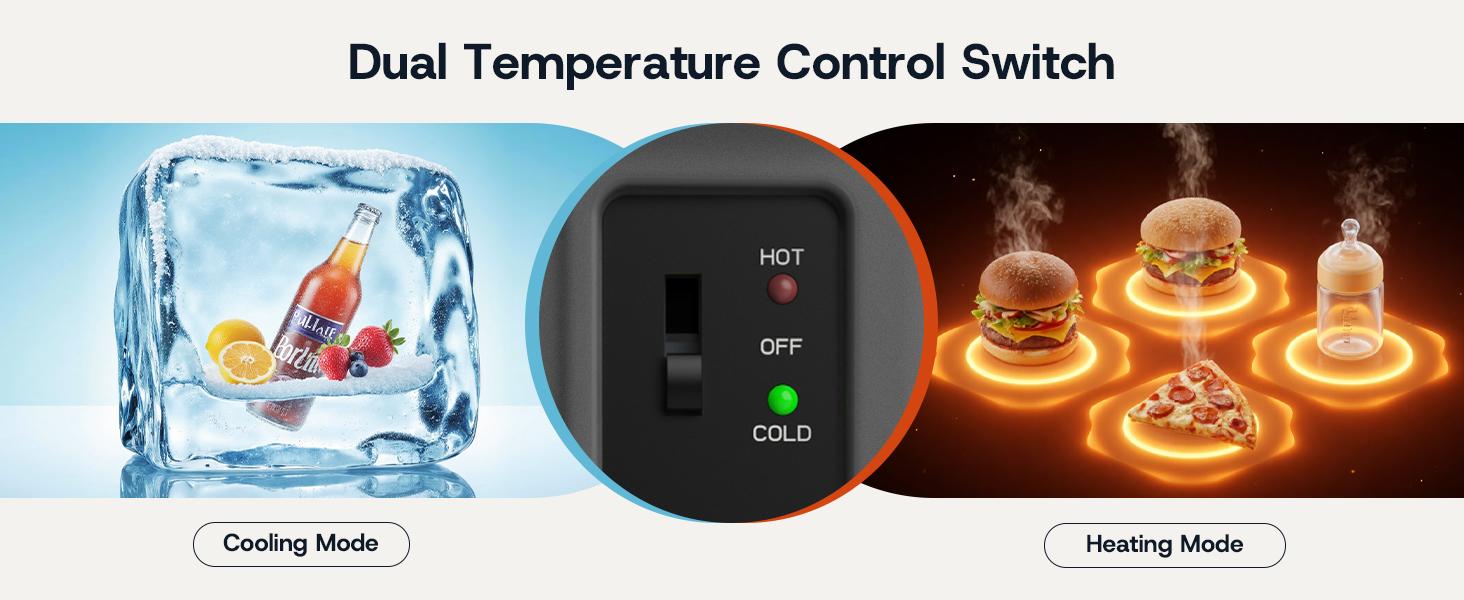 Upstreman car fridges 12QT Portable Electric Cooler & Warmer with 12V Car Adapter for Camping Travel Boat Dual Cooling/Heating Compact mini fridges with Shoulder Strap AR11