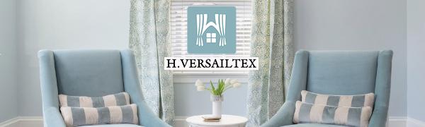 H.VERSAILTEX Blackout Tie Up Curtain - Thermal Insulated Balloon Curtain for Small Window Adjustable Kitchen Tie Up Curtain ( Rod Pocket Panel )