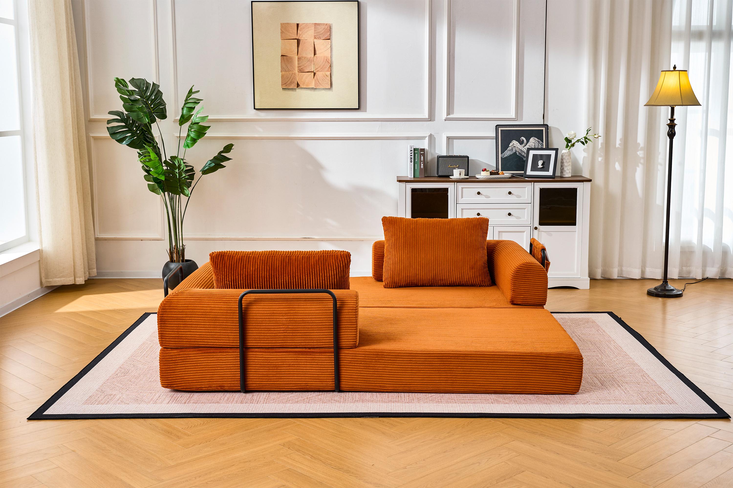 Oversized Plush “79'' 5-in-1 Boneless Convertible Sleeper Sofa Bed & loft bed | Ultra Soft Corduroy Cloud Couch with Huge Side Pocket | 4 Versatile Modes for Small Spaces - Guest Ready in Seconds & No Assembly! Oversized Plush “79'' 5-in-1 Boneless Convertible Sleeper Sofa Bed & loft bed | Ultra Soft Corduroy Cloud Couch with Huge Side Pocket | 4 Versatile Modes for Small Spaces - Guest Ready in Seconds & No Assembly!