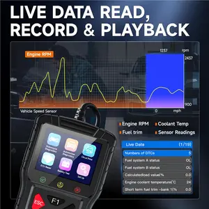 TopDiag M60 Automotive Scan Tool - OBD2 Car Fault Diagnostic Tool, Motorcycle Detector, ECU Reset Code Reader